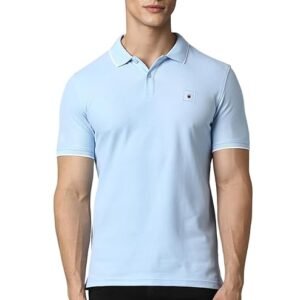 Louis Philippe Men's Solid Slim Fit T-Shirt